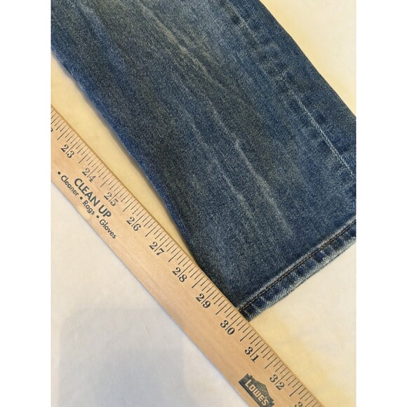 Uniqlo Jeans Mens 33x30 Kaihara Slim Straight Blue Denim Pants Medium Wash - Picture 13 of 13